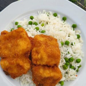 Rántott tengeri hal rizi-bizivel