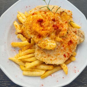 Holstein szelet sült burgonyával