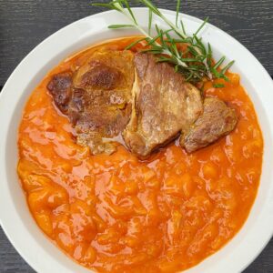 Paradicsomos káposzta sült tarjával