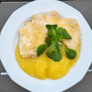 Mézes-mustáros csirkemell burgonyapürével