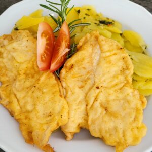 Párizsi csirkemell petrezselymes burgonyával