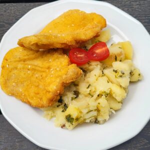 Szezámmagos csirkemell petrezselymes burgonyával